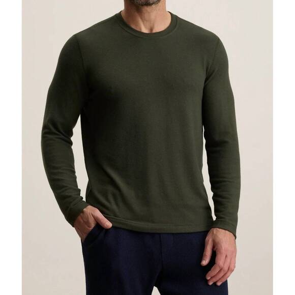 NEW VELVET BY GRAHAM & SPENCER becker long sleeve tee in dillweed